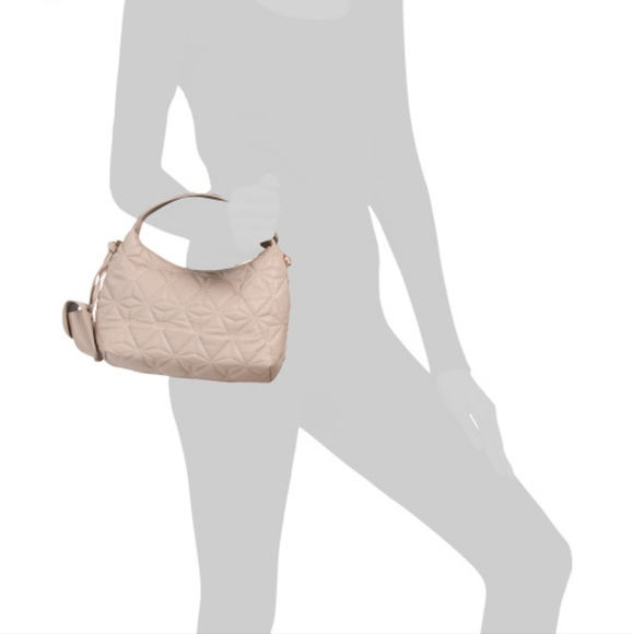 Betsey Johnson XO Rita Grey Quilted Crossbody Bag - Picture 4 of 5